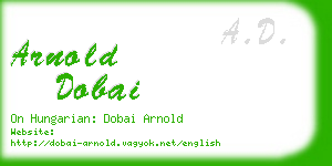 arnold dobai business card